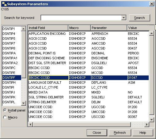 Subsystem Parameters