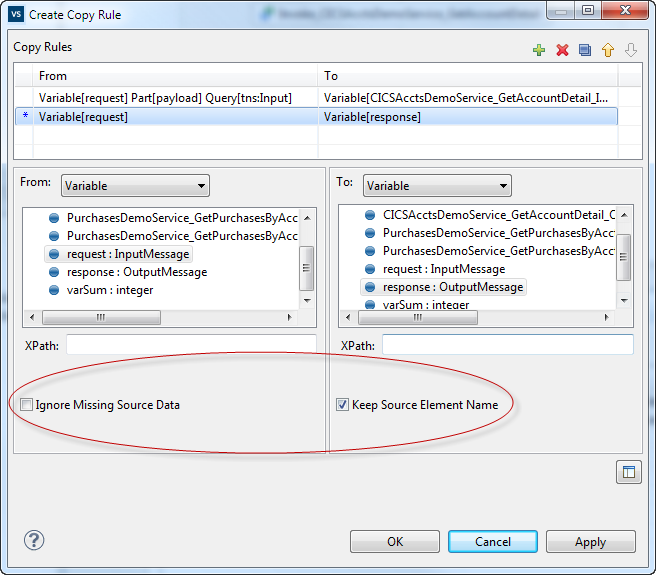 copy rule attributes